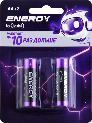 Элемент питания Energy by Lentel Alkaline battery, Арт. AA LR6-2B