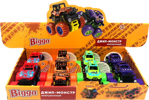 

Игрушка инерционная BIGGA Джип-монстр 1 шт, в ассортименте