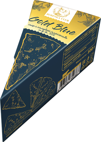 

Сыр Burenka Club Gold Blue с голубой плесенью 50%, без змж 100г