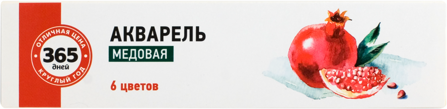 

Акварель медовая 365 ДНЕЙ 6 цветов