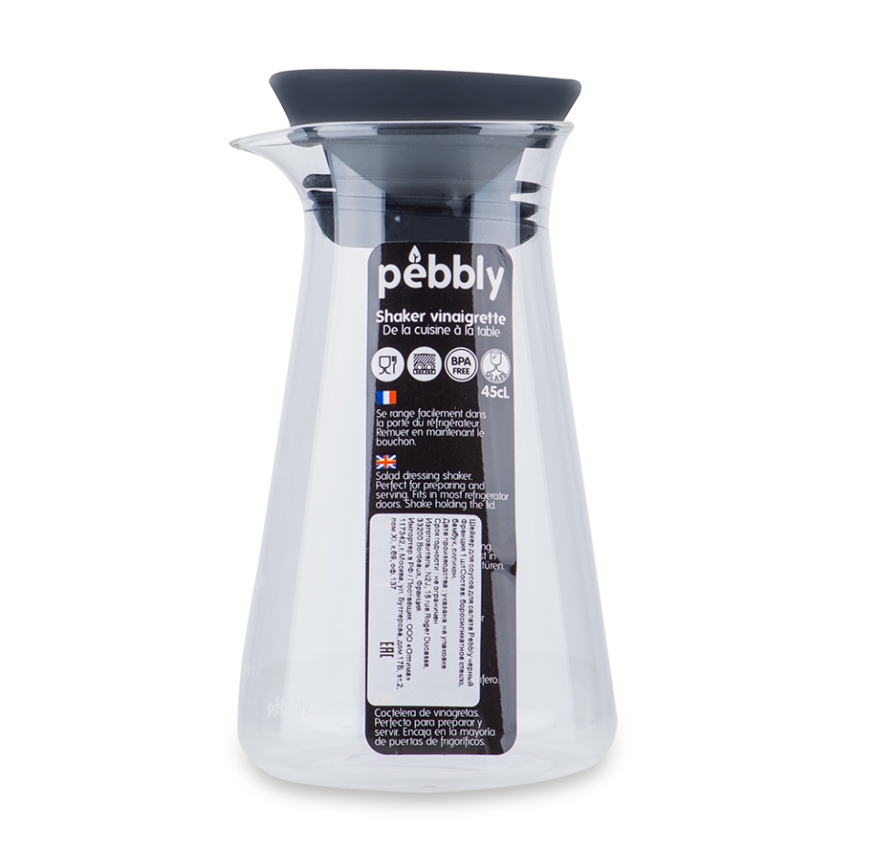 

Шейкер Pebbly для соусов, для салата черный