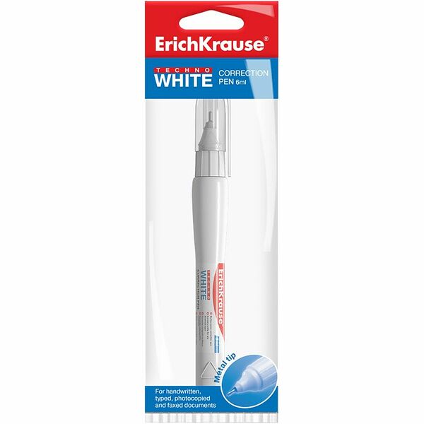 Ручка-корректор ErichKrause Arctic white, 6мл
