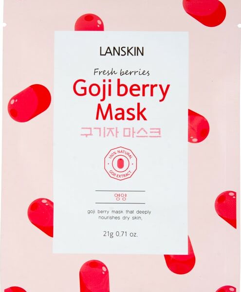 Маска для лица LanSkin тканевая с ягодами годжи 21мл