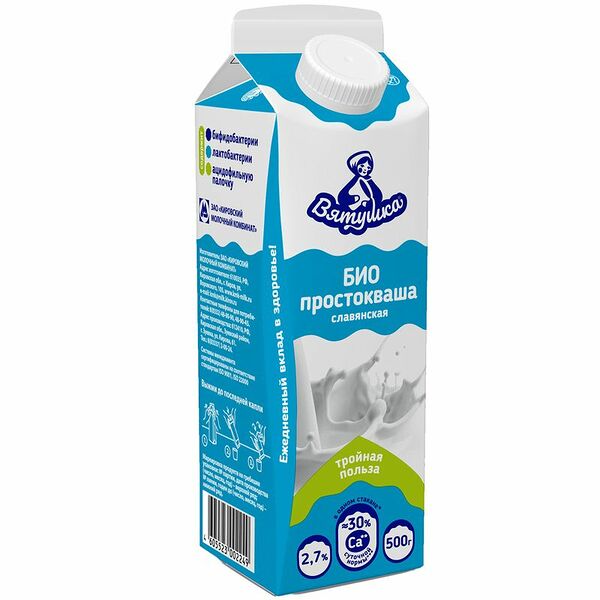 Биопростокваша Вятушка Славянская 2.7% 500г