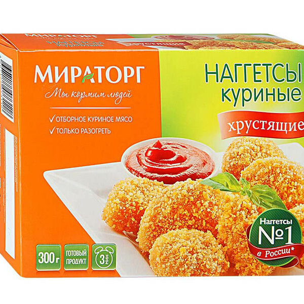 Наггетсы куриные мираторг 250 г хрустящие