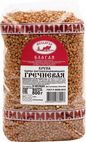 

Крупа гречневая Мелькруп ядрица быстроразваривающаяся 800 г
