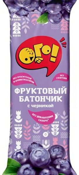 Батончик фруктовый Ого с Черникой 30г