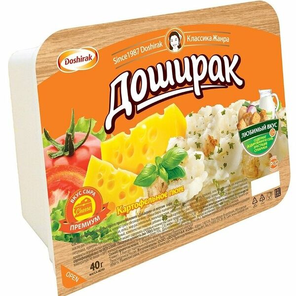 Пюре картофельное Доширак Премиум со вкусом сыра