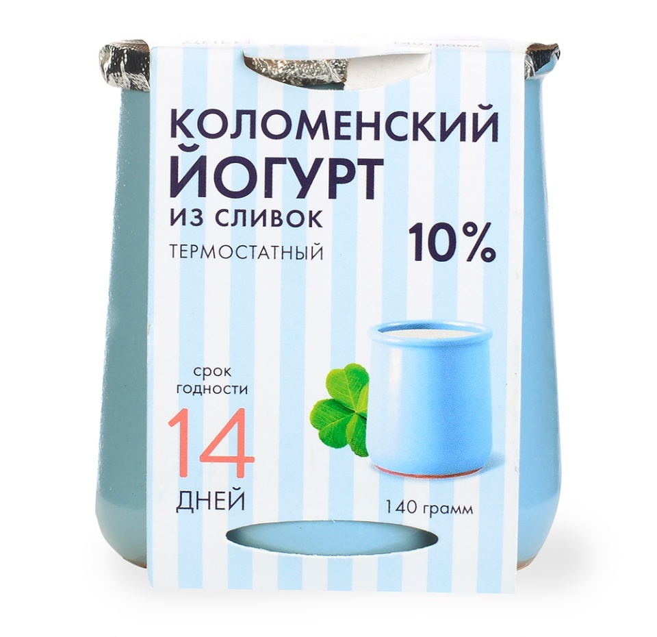 

Йогурт термостатный Коломенский классический 10% 140 г