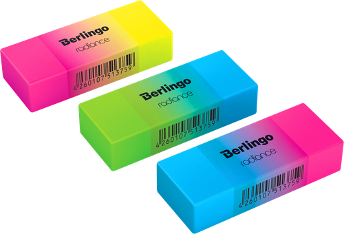 

Ластик Berlingo Radiance прямоугольный 1 шт. цвет в ассортименте