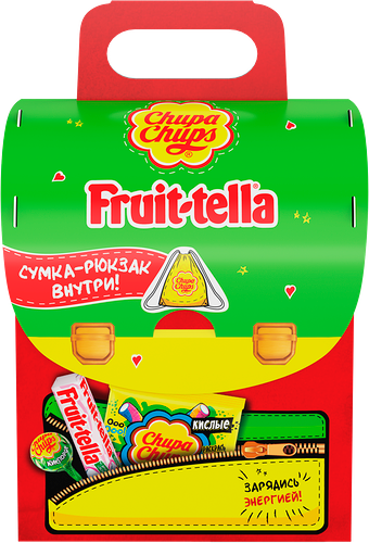 Набор кондитерских изделий CHUPA CHUPS Fruittella Школьный рюкзачок, 190 г