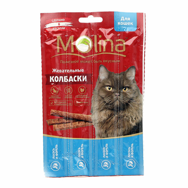Лакомство для кошек Molina Лосось и форель