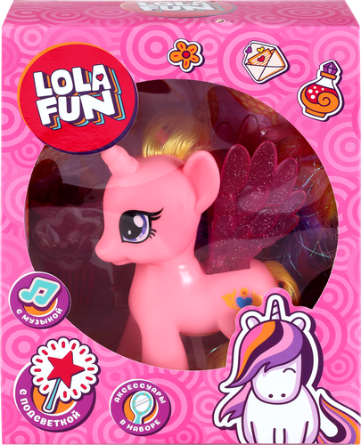 

Набор игровой Lola Fun Пони с аксессуарами, со световыми и звуковыми эффектами, 3 предмета, Арт. MX0408838