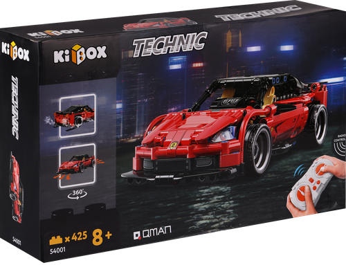 

Конструктор Kibox Машинка на радиоуправлении, 425 деталей, Арт. 54001