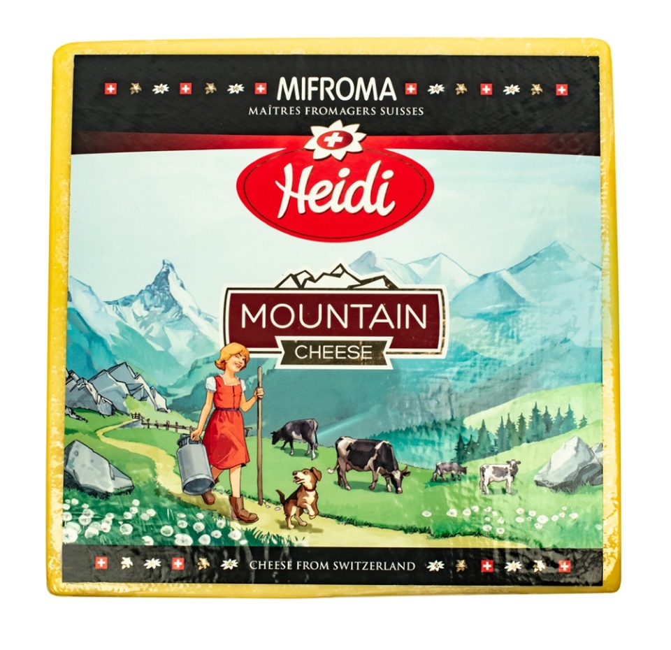 

Сыр твердый Heidi Швейцарский Горный 52%, вес