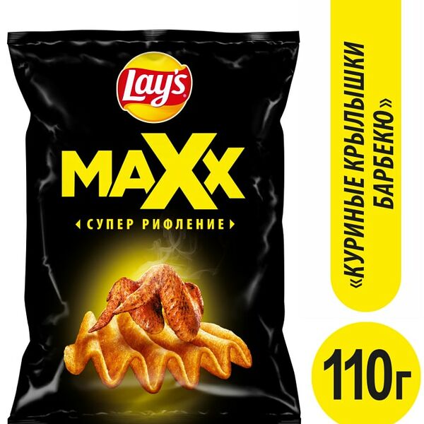 Чипсы Lays Max Куриные Крылышки Барбекю 110г