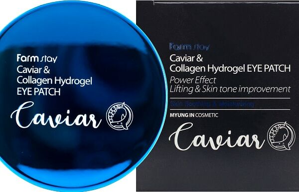 Гидрогелевые патчи для области вокруг глаз FarmStay с икрой и коллагеном 60шт