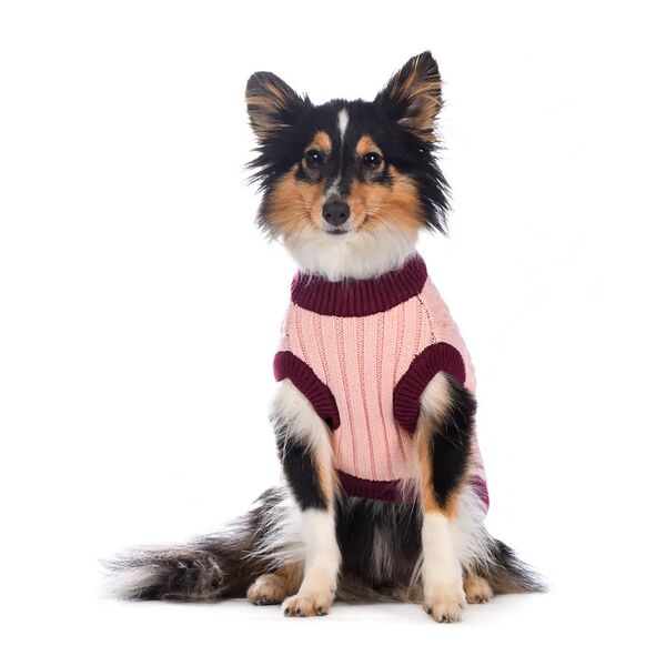 Свитер для собак 2XL бордовый (унисекс)