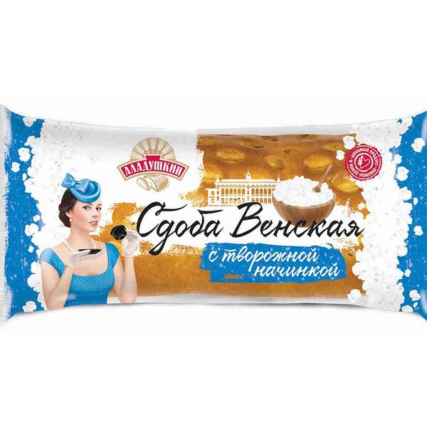 Сдоба Аладушкин Венская с творожной начинкой