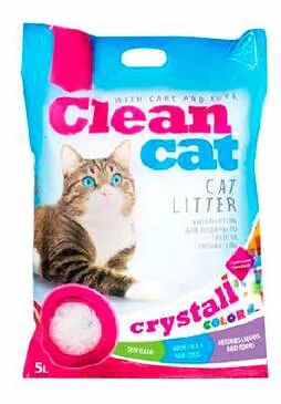 Crystall Color наполнитель для кошачьего туалета, силикагелевый, впитывающий, цветной микс