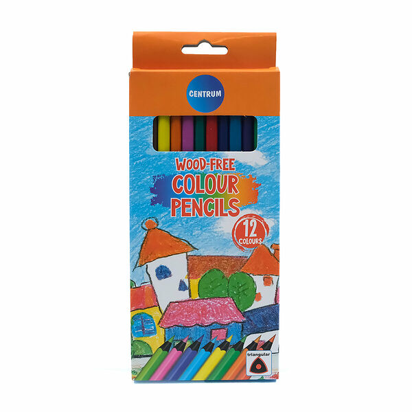 89152 Карандаши цветные пластиковые, трехгранные, 12 цветов, Centrum