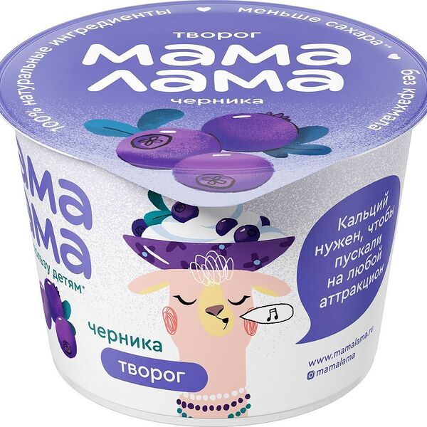 Творог Черника Мама Лама 3.8%, 100 г
