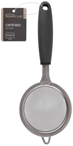 

Ситечко HOMECLUB Gray d=10см, нержавеющая сталь, soft-touch ручка