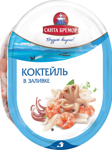 

Коктейль из морепродуктов Санта Бремор Морской Микс в заливке, 180 г