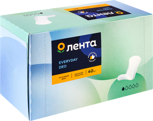 

Прокладки гигиенические Лента Everyday Deo для ежедневного использования 40 шт.