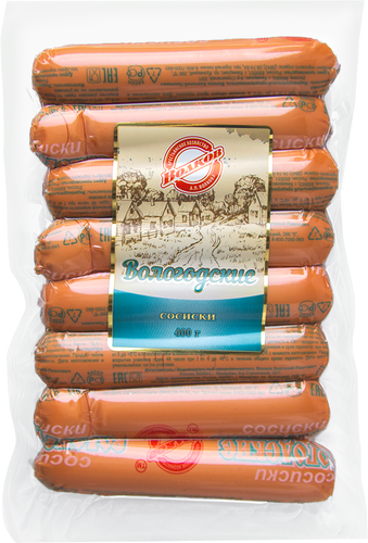 

Сосиски КХ ВОЛКОВ Вологодские категория Б, 400г