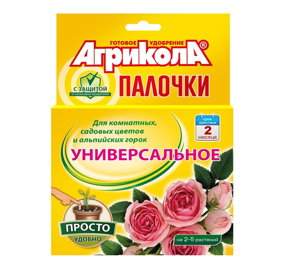 

Удобрение Агрикола палочки для комнатных, садовых цветов и альпийских горок 10 шт 1 упаковка
