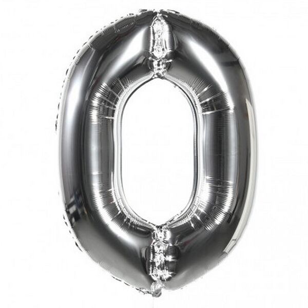 Воздушные шары Цифры (серебро) 0