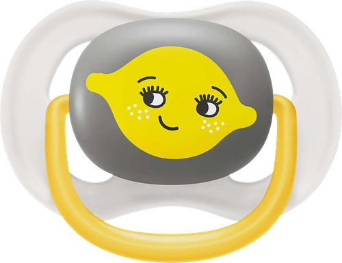 Пустышка PHILIPS AVENT Ultra Air Lime Апельсин/Лимон, с 6 месяцев, 2шт