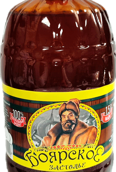 Квас Боярское застолье ржаной нефильтрованный пастеризованный 1.5 л