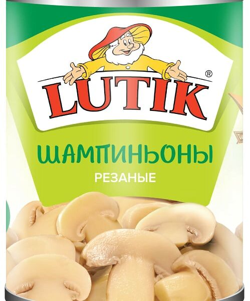 Шампиньоны Lutik резаные 425мл