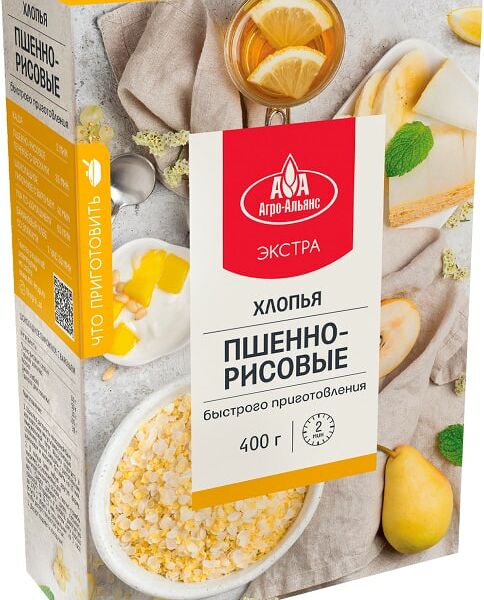 Хлопья Агро-Альянс Пшенно-рисовые 400г