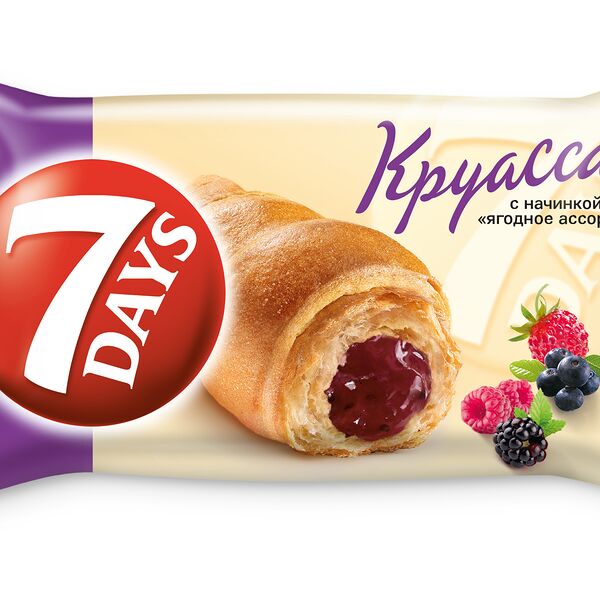 Круассан 7 DAYS с начинкой ягодное ассорти 65г 