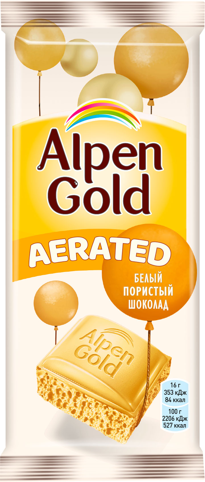

Шоколад Alpen Gold Aerated Белый пористый