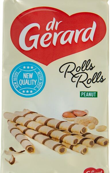 Трубочки вафельные DrGerard с ореховым кремом 112г