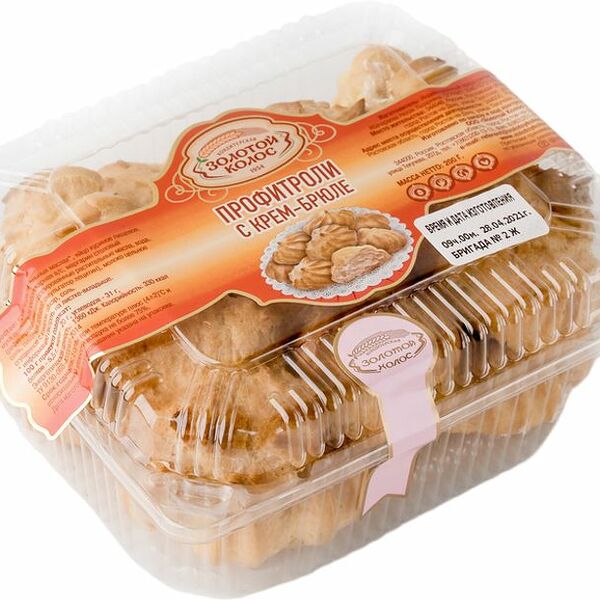 Профитроли Золотой Колос с крем-брюле 200 г