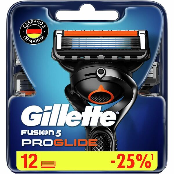 Кассеты для бритья Gillette Fusion Proglide 5 лезвий, 12 шт.