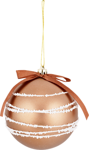 

Шар елочный HOMECLUB d=8см, с бантиком, пластик, цвет бронзовый Арт. TS008P-395EQ