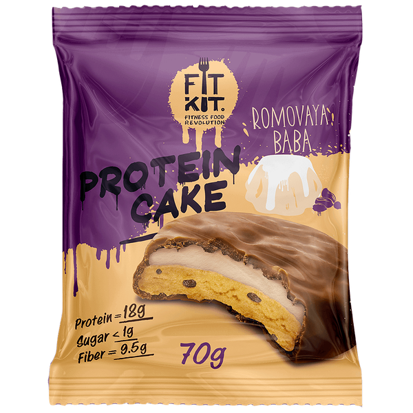 FIT KIT Protein Cake протеиновое печенье вкус ромовая баба 70 г 
