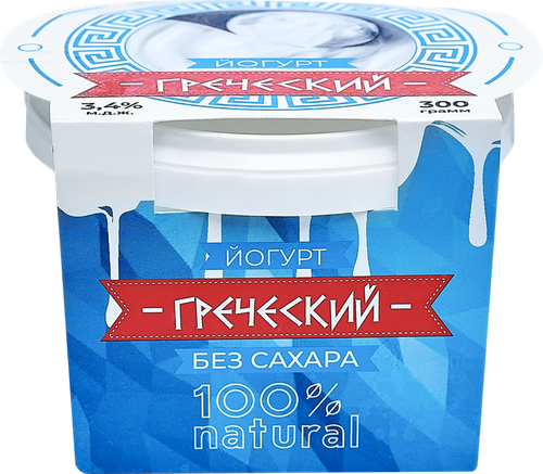 

Йогурт греческий Кристалл без сахара 3,4% 300 г