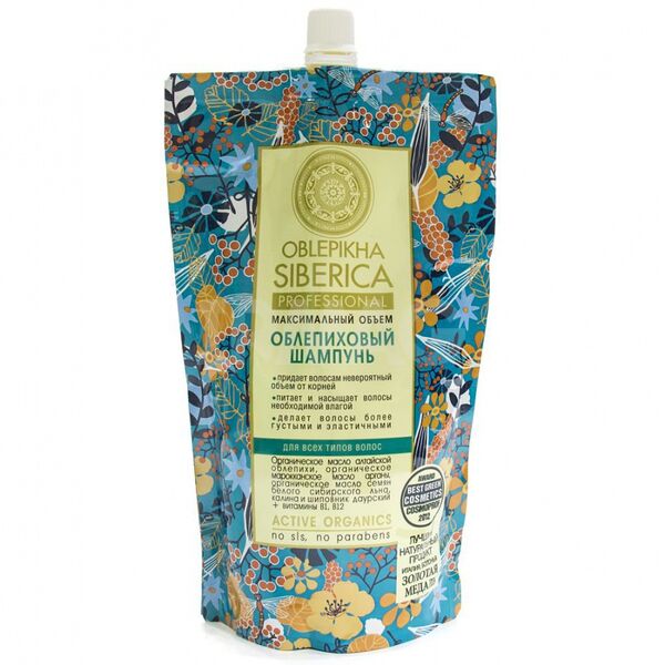 Шампунь Natura Siberica Oblepikha Siberica облепиховый максимальный объем для всех типов волос 500 мл