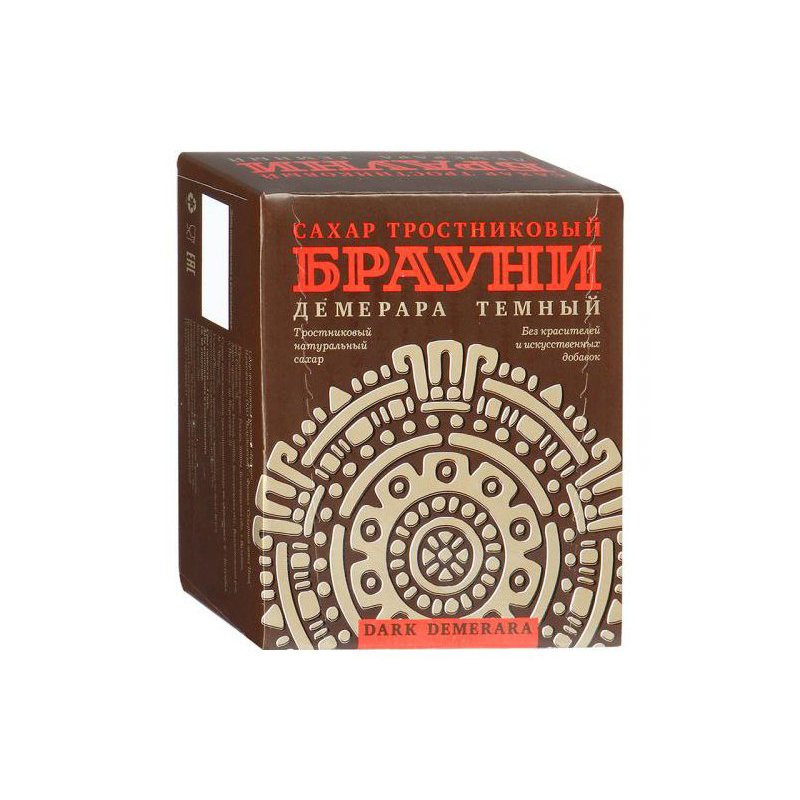 

Сахар Брауни тростниковый коричневый Демерара темный рафинад 500 г
