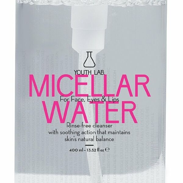 YOUTH LAB Micellar Water Мицеллярная вода для всех типов кожи лица очищающая, 400 мл