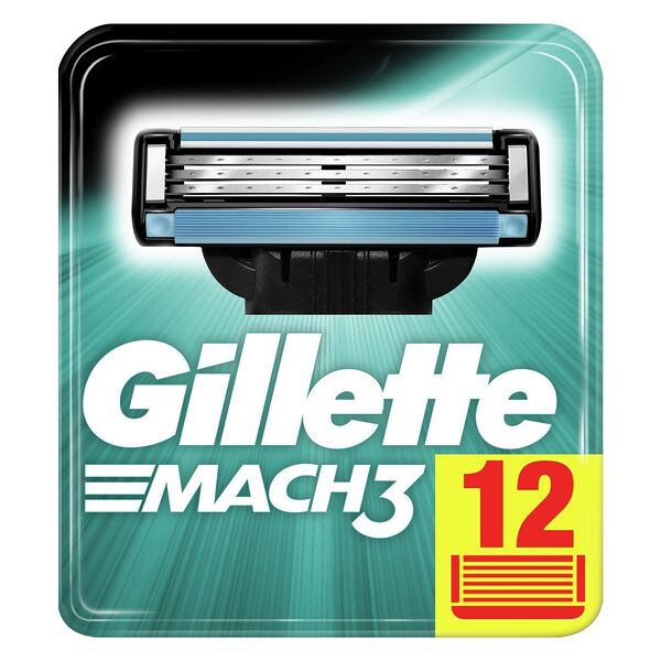Кассеты для бритья Gillette Mach3 3 лезвия, 12 шт