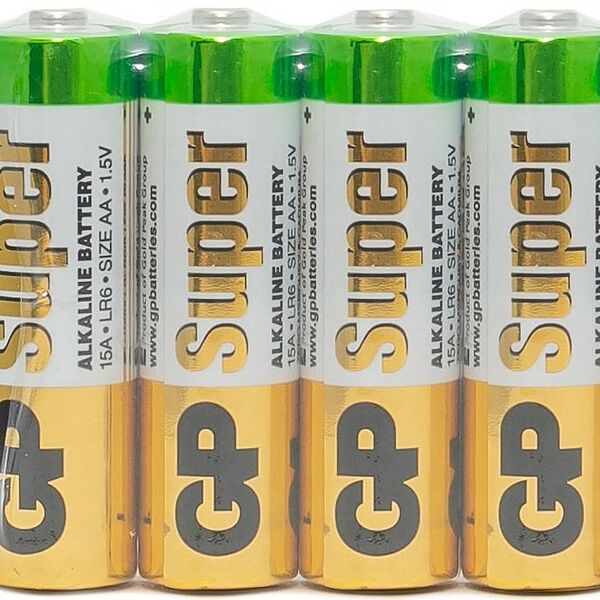 Батарейки GP Super 15A RS-2SB4 AA 1.5В 4шт