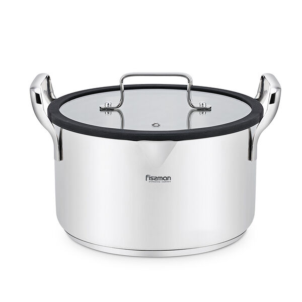 Кастрюля из нержавеющей стали индукционная 4,5 л / 22 см Fabia